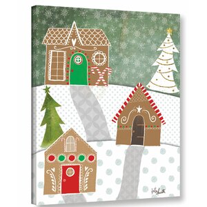 Gingerbread Houses Wall Art on Wrapped Canvas
