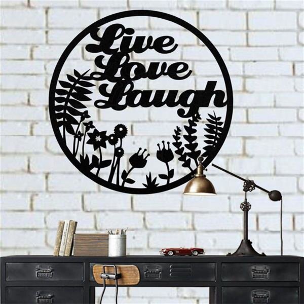 Love Live Laugh Metal Wall Decor Wall Pediment Garden Art 