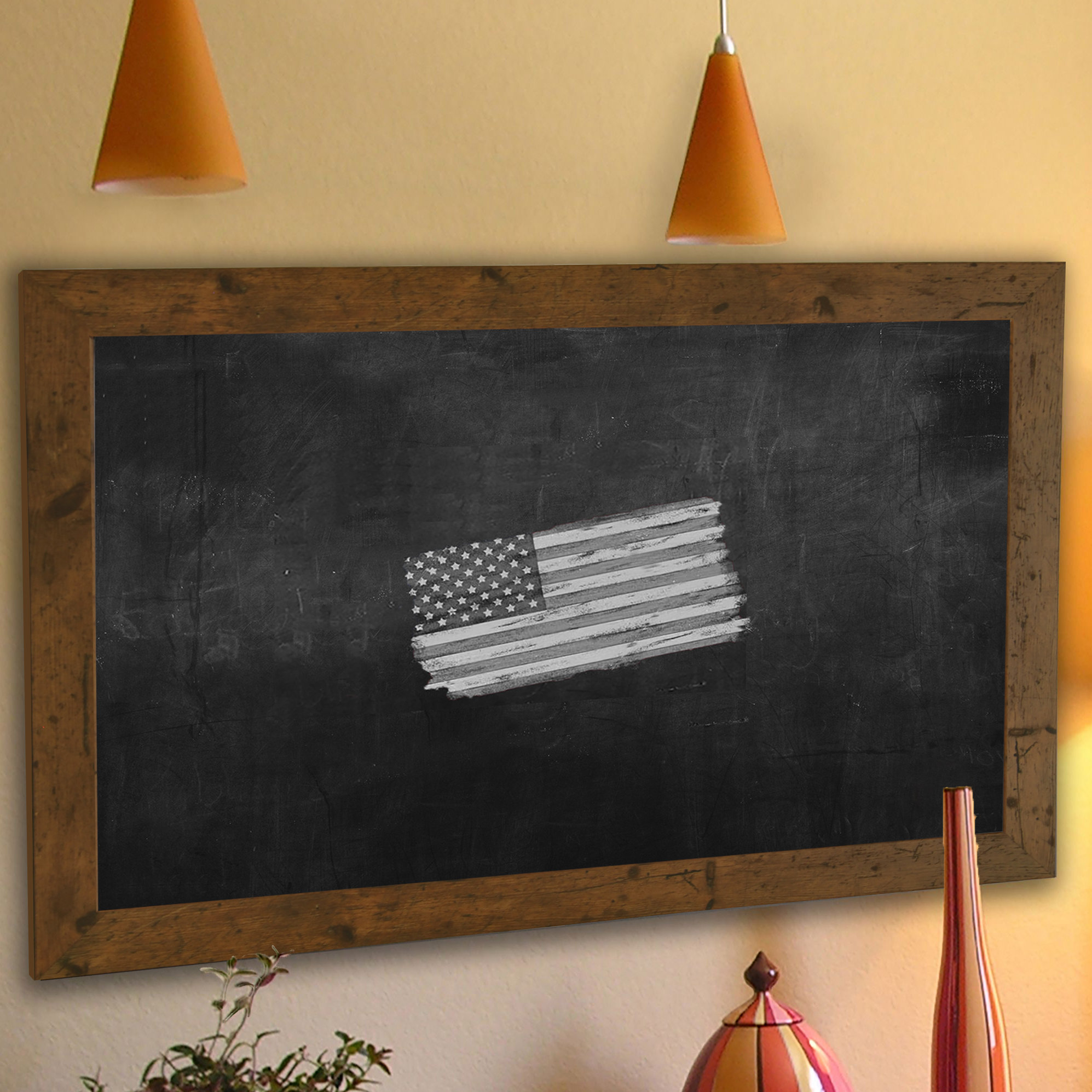 Loon Peak Rustic Light Wall Mounted Chalkboard & Reviews Wayfair