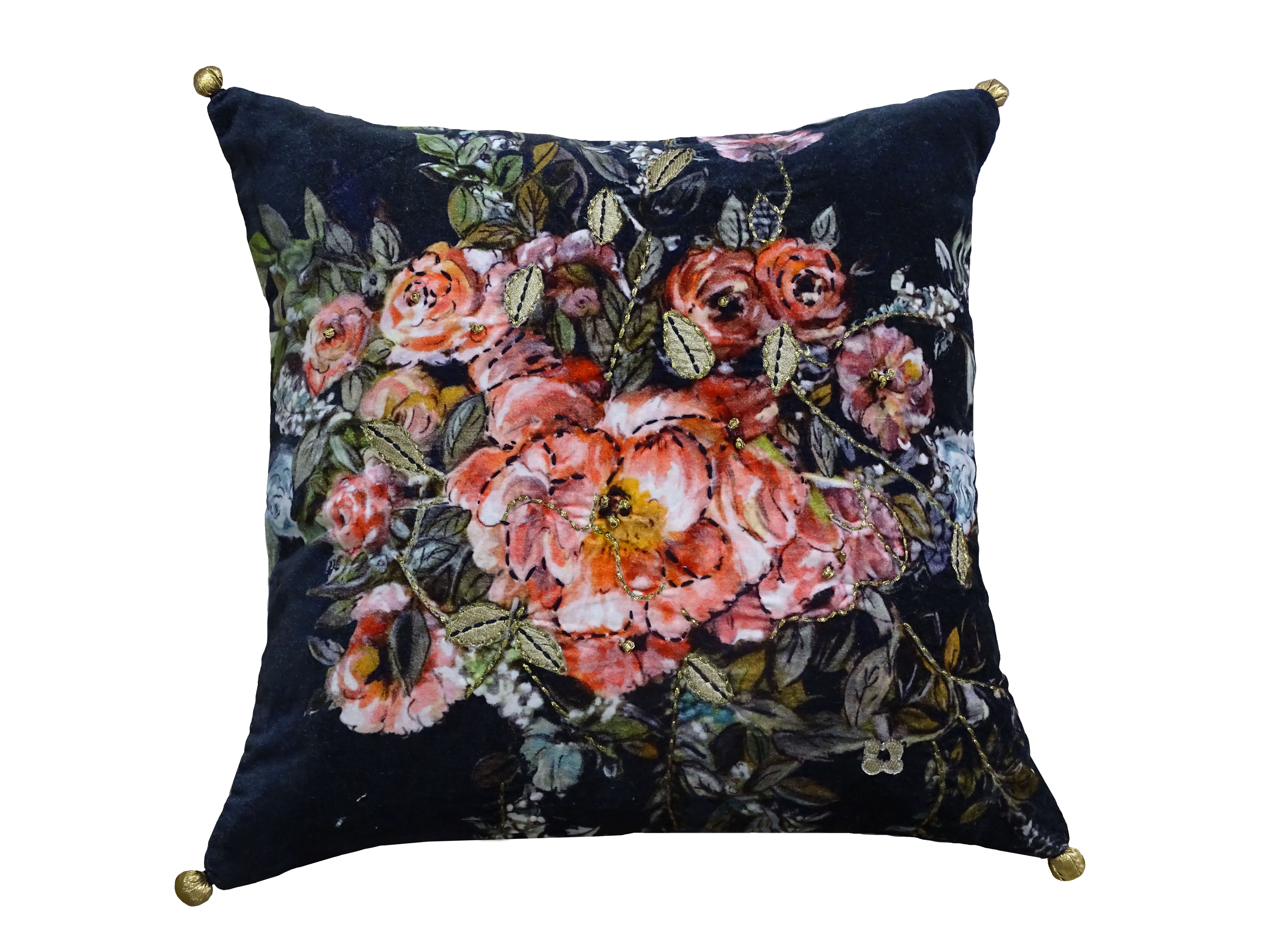 rose throw pillow