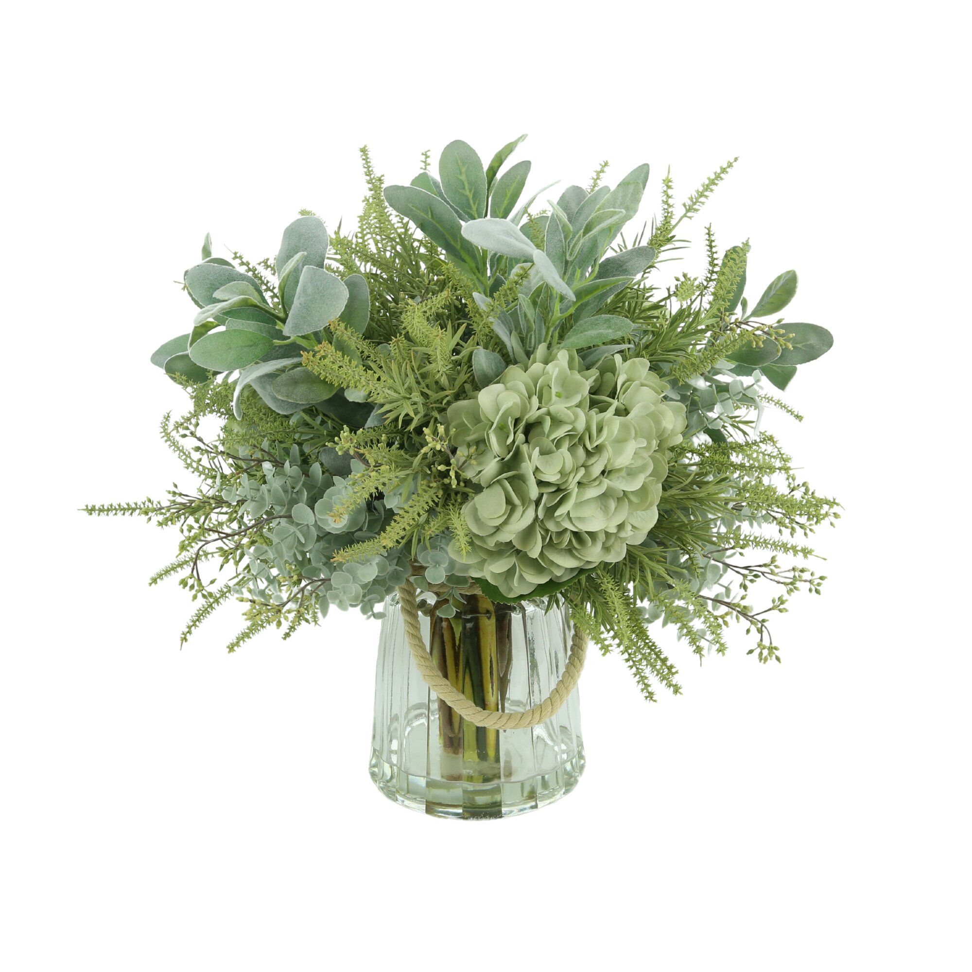 The Twillery Co.® Hydrangea And Eucalyptus Arrangement in Vase ...