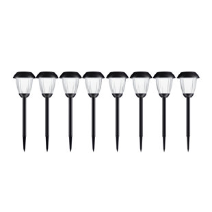 Solar Powered Integrated LED Pathway Light Pack (Set of 8)