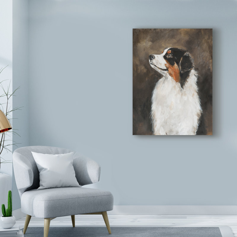 Winston Porter Australian Shepherd Abstract Acrylic Painting