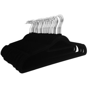 20X Space Saving Rubber Coated Metal Hangers Heavy Duty Quality Hang Black