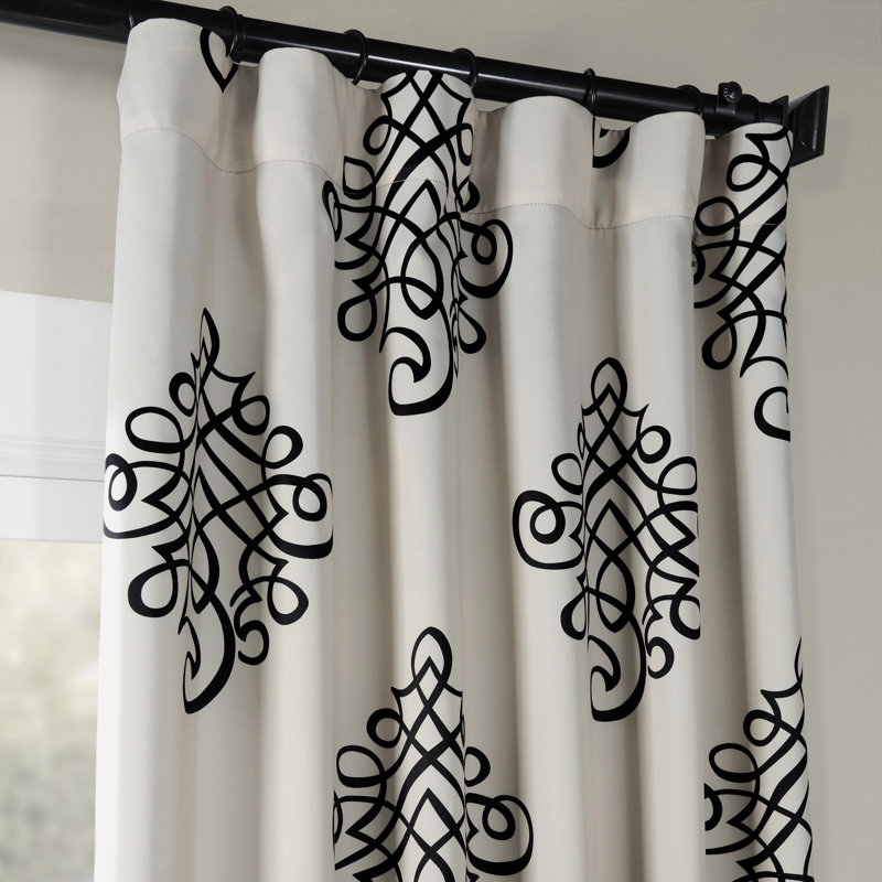 Charlton Home Shatzer Tugra Damask Blackout Thermal Rod Pocket