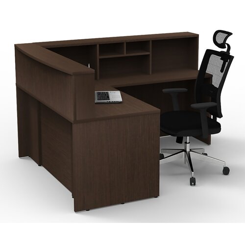 Symple Stuff Grabowski L Shape Reception Desk Wayfair