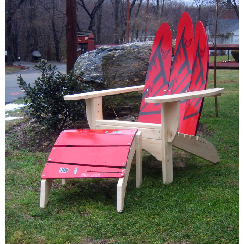Ski Chair Water Ski Solid Wood Adirondack Chair with ...