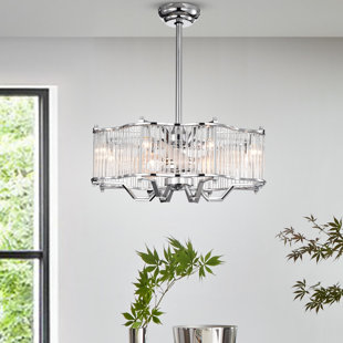 Crystal Light Kit Included Ceiling Fans You Ll Love Wayfair 30 Mariner 8 Light Crystal 3 Blade Ceiling Fan With Remote