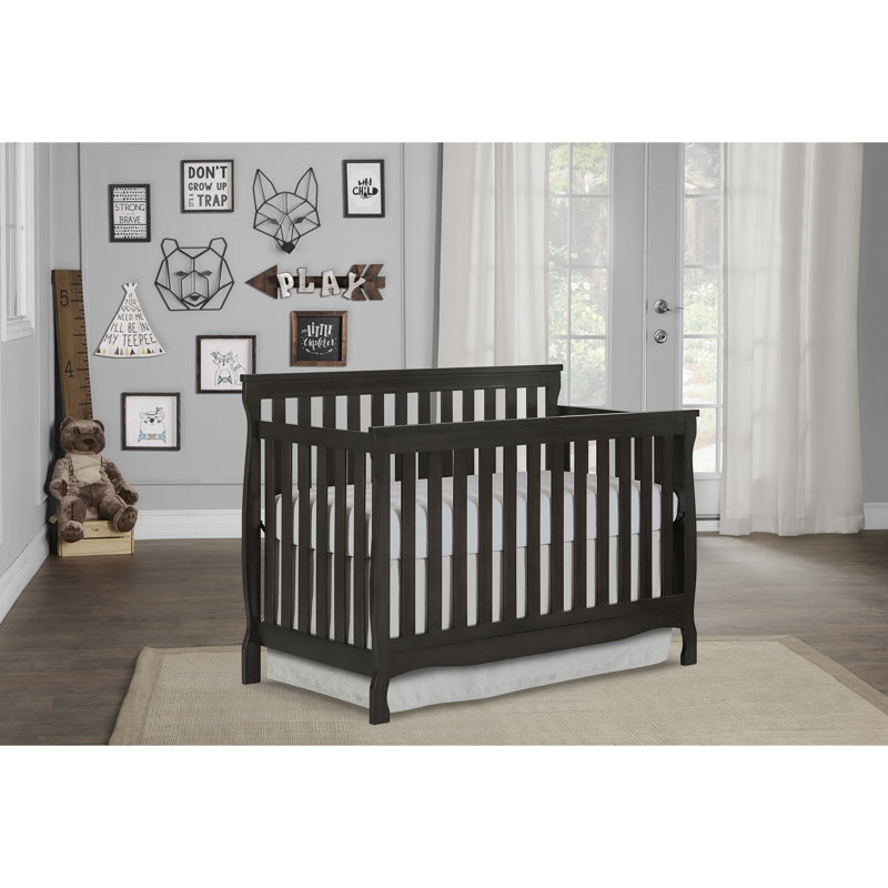 dark brown crib