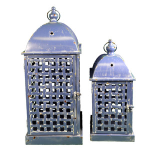 Best Metal Lantern Set (Set of 2) By Bloomsbury Market Outdoor Lighting Metal Lantern Set (Set of 2) By Bloomsbury Market Outdoor Lighting