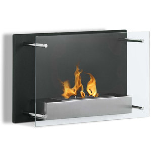 Skandar Ventless Wall Mount Bio Ethanol Fireplace by Orren Ellis