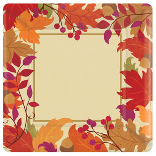 fall paper plates