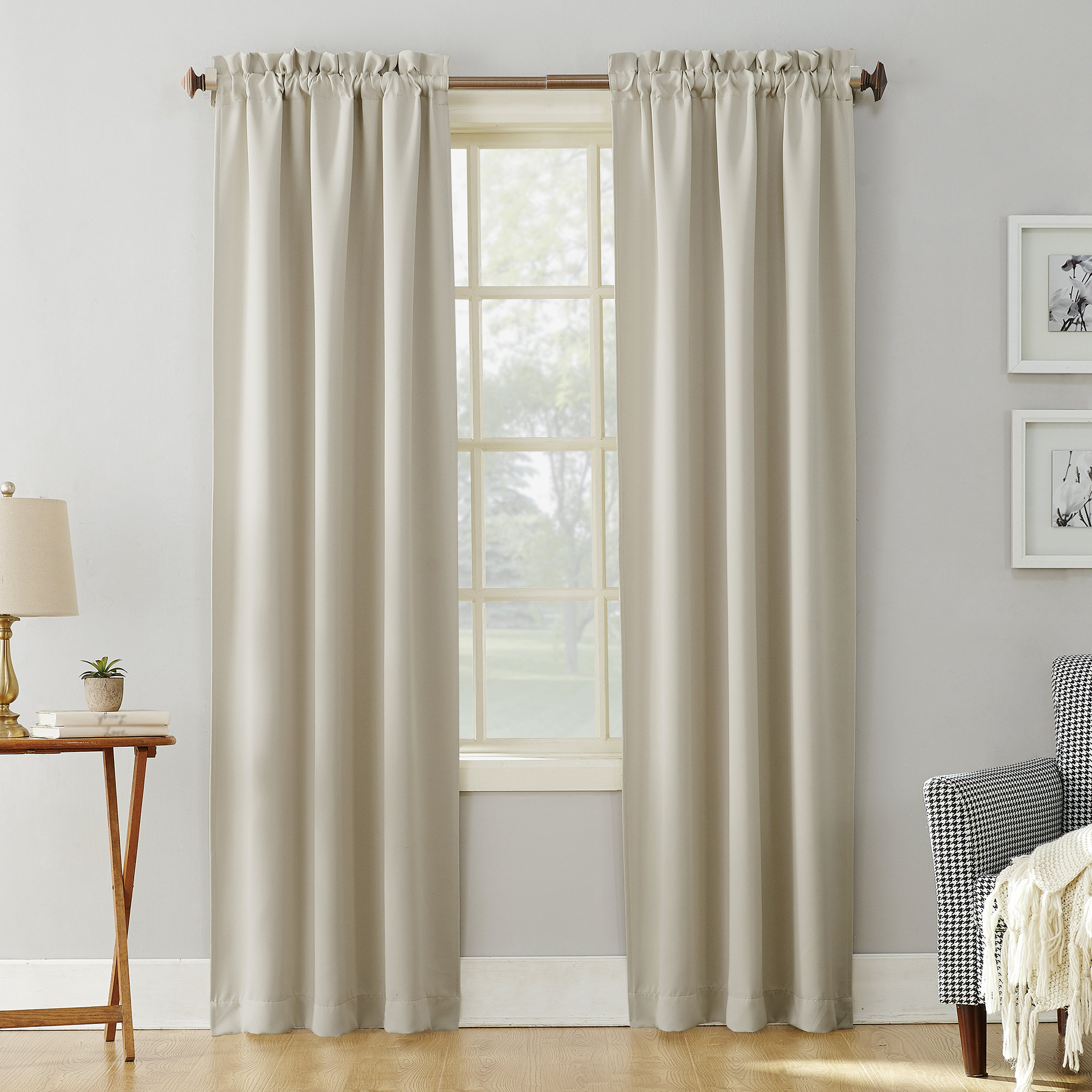 Wayfair Basics Solid Blackout Thermal Rod Pocket Single Curtain Panel