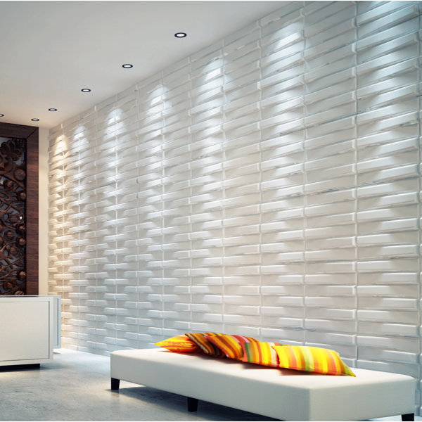 Orren Ellis Hinsdale 19 7 X 19 7 Vinyl Wall Paneling In White Wayfair