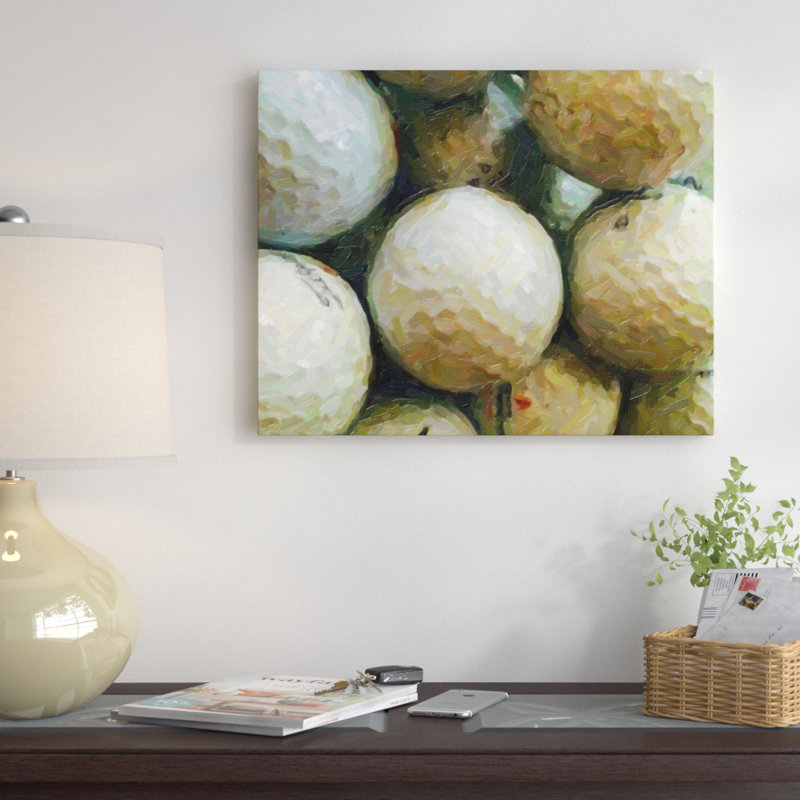 East Urban Home Golf Balls By Grafittee Studios Painting Print On Wrapped Canvas Wayfair