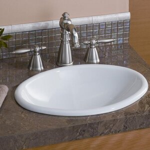 Mini Vitreous China Oval Drop-In Bathroom Sink