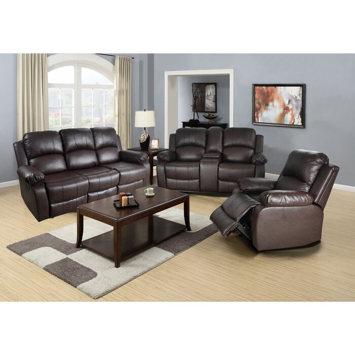 Harton Reclining 3 Piece Living Room Set