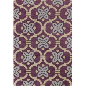 Hewlett Hand-Tufted Lilac Area Rug