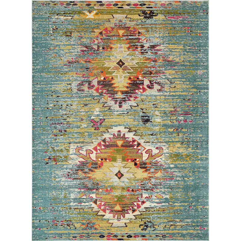 bungalow rose munsell contemporary blue pink area rug wayfair wayfair