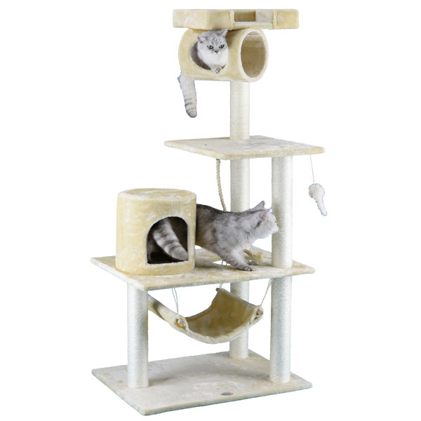 Go Pet Club 62" Cat Tree in Beige & Reviews Wayfair
