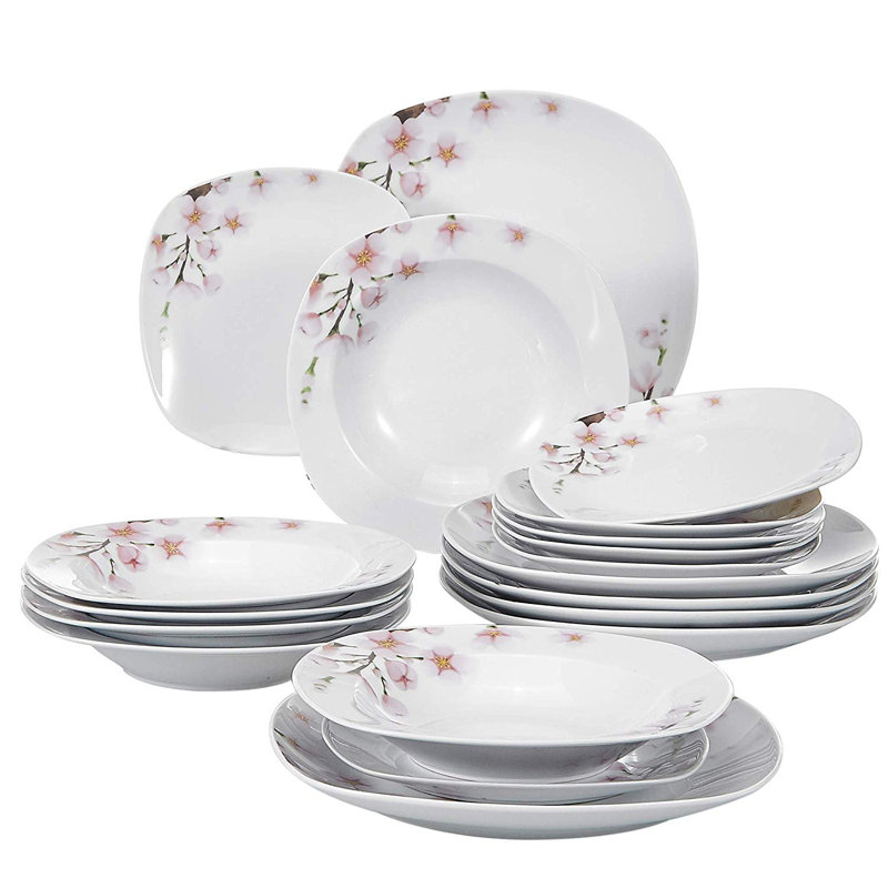 Malacasa Annie 18 Piece Dinnerware Set Service For 6 Wayfair