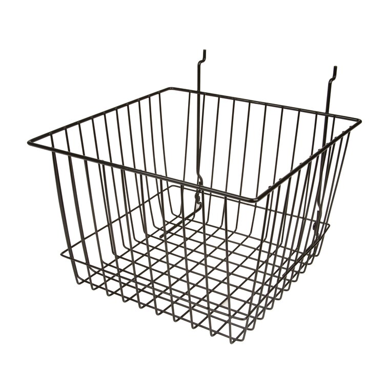 WHITE 3 pcs Baskets for Gridwall/Slatwall/Pegboard 