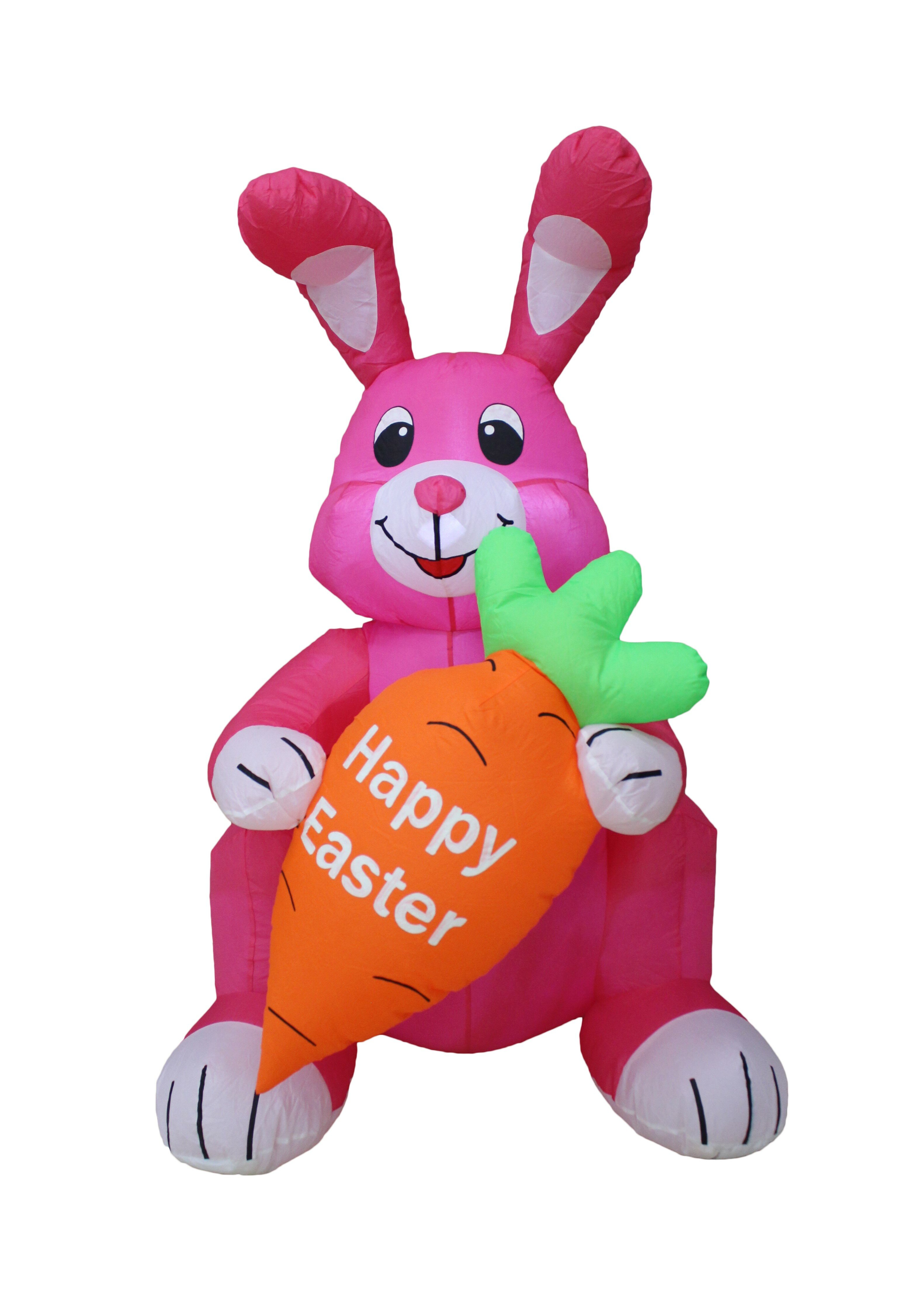 Easter Inflatable Bunny Decoration Outdoor Holiday Easter Rabbit and Carrots