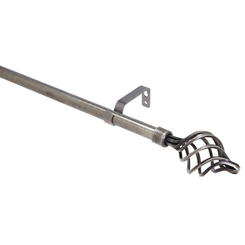 Alcott Hill Eberle Modern Twist Single Curtain Rod And Hardware
