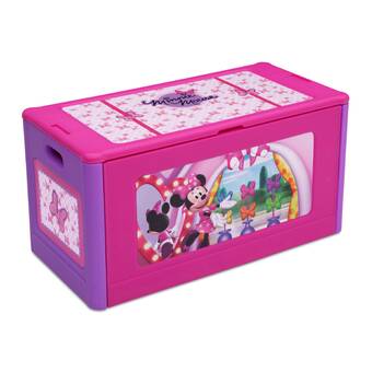 pink plastic toy box