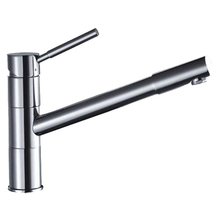 Single Handle Deck Mount Kitchen Faucet with Pull Out Hose Faucet Head