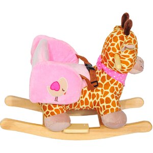 Plush Giraffe Kids Ride On Rocker