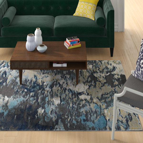 Wrought Studio Burntwood Blue Tan Gray Rug Reviews Wayfair