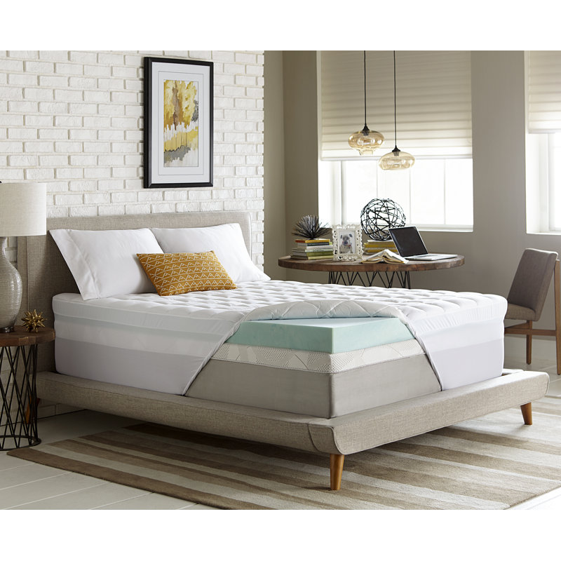 Simmons Curv Simmons 4 5 In Gel Memory Foam And Down Alternative Mattress Topper Reviews Wayfair