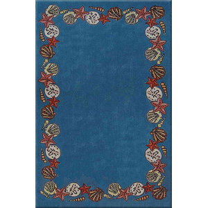 Beach Rug Blue Coral Reef Novelty Rug