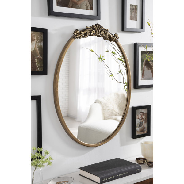 House of Hampton® Damiere Oval Metal Wall Mirror & Reviews | Wayfair