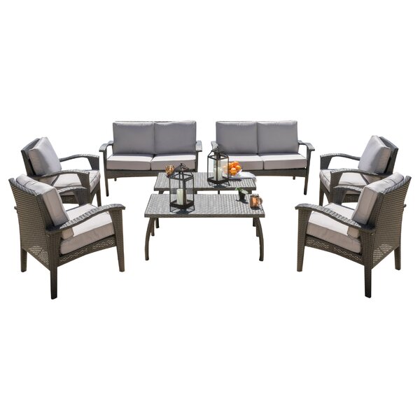 Hagler 8 Piece Deep Seating Group with Cushions