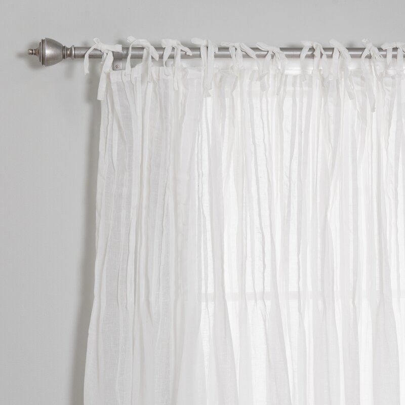 Poivrée Solid Sheer Pinch Pleat Single Curtain Panel & Reviews | AllModern