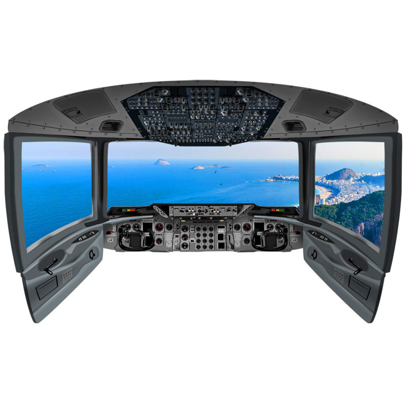 Zoomie Kids Pranay Pilot Cockpit Airplane Window Ocean ...