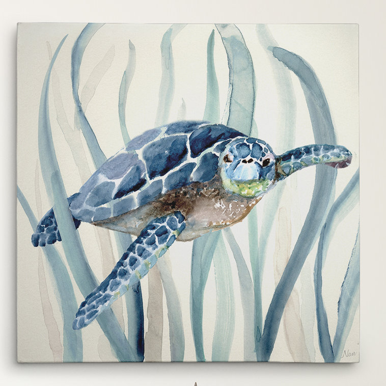 Bay Isle Home In Seagrass Turtle I Oil Painting Print On Wrapped