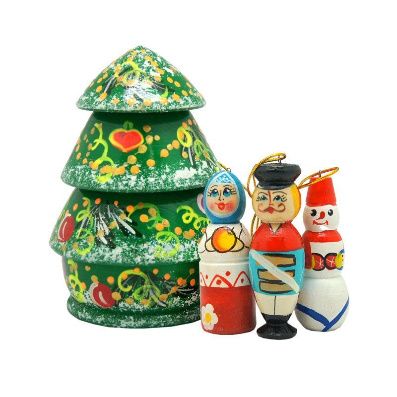 christmas tree nesting dolls