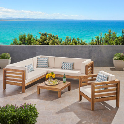 Maher 5 Piece Sectional Seating Group with Cushions