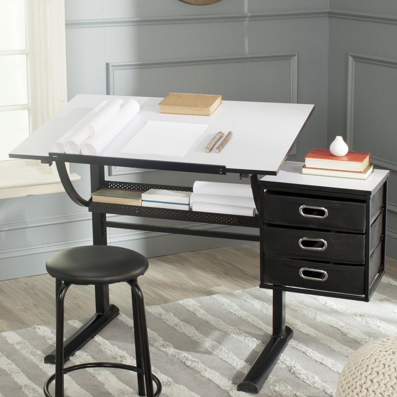 Safavieh Harvard Drafting Table and Chair Set & Reviews | Wayfair Safavieh Harvard Drafting Table and Chair Set & Reviews | Wayfair