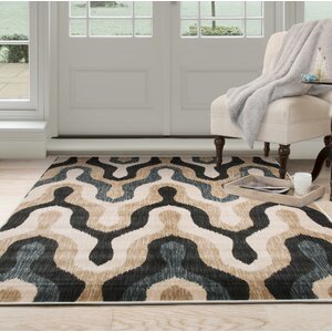 Silhouette Beige/Blue Area Rug