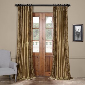 Chai Embroidered Single Curtain Panel