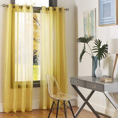 Carmille Semi-Sheer Grommet Curtain Panels