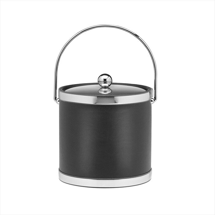 Mercer41 Coplyn 3 Qt Ice Bucket with Metal Cover in Black | Wayfair