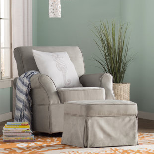 navy glider and ottoman set