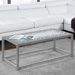 metal tile coffee tables you'll love | wayfair metal tile coffee tables you'll love | wayfair