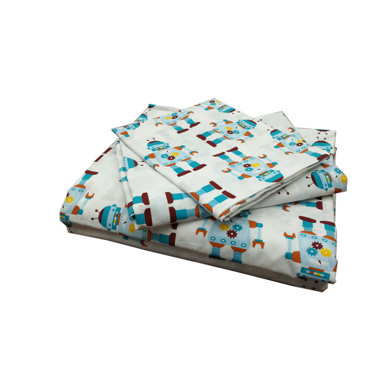 Robot Crib Sheet ~ Robot Crib Bedding ~ Baby Bedding ~ Baby Shower Gift ~ Robot Nursery ~ Quick Ship
