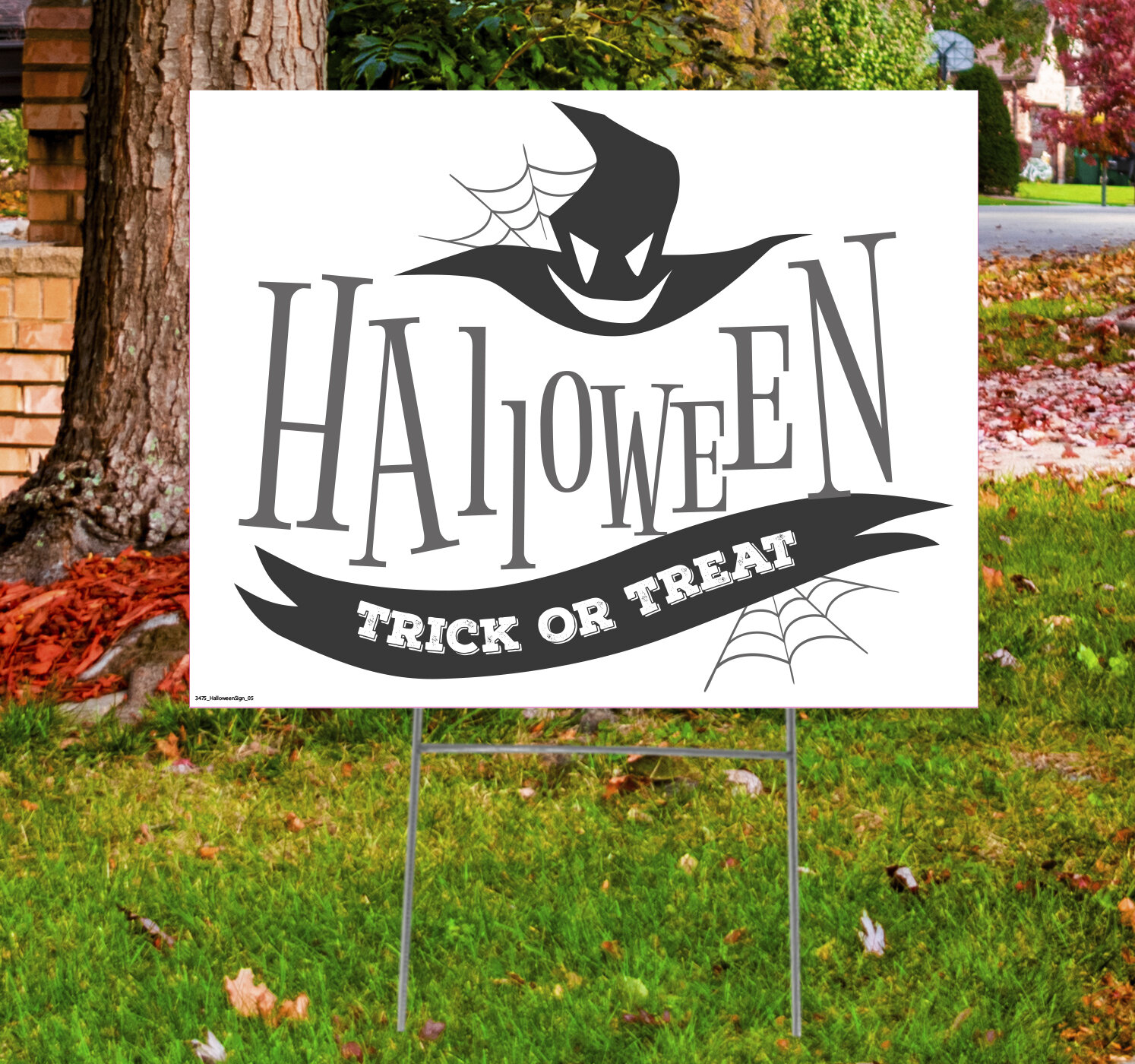 The Holiday Aisle® Halloween Trick or Treat Yard Sign 5 Garden Stake ...